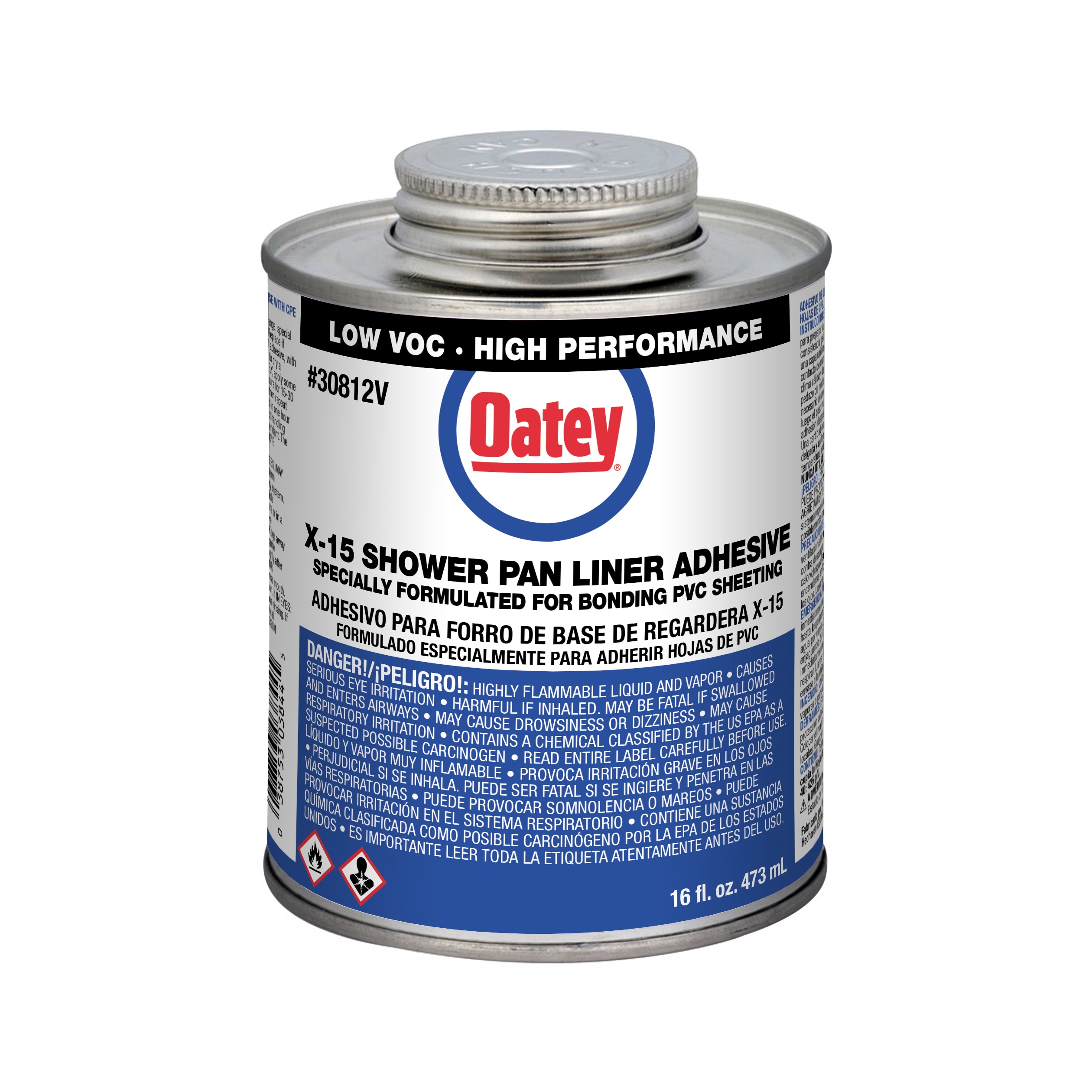 Cemento para forro de bandeja de ducha amarillo de 16 onzas líquidas Oatey X-15 (30812LV)