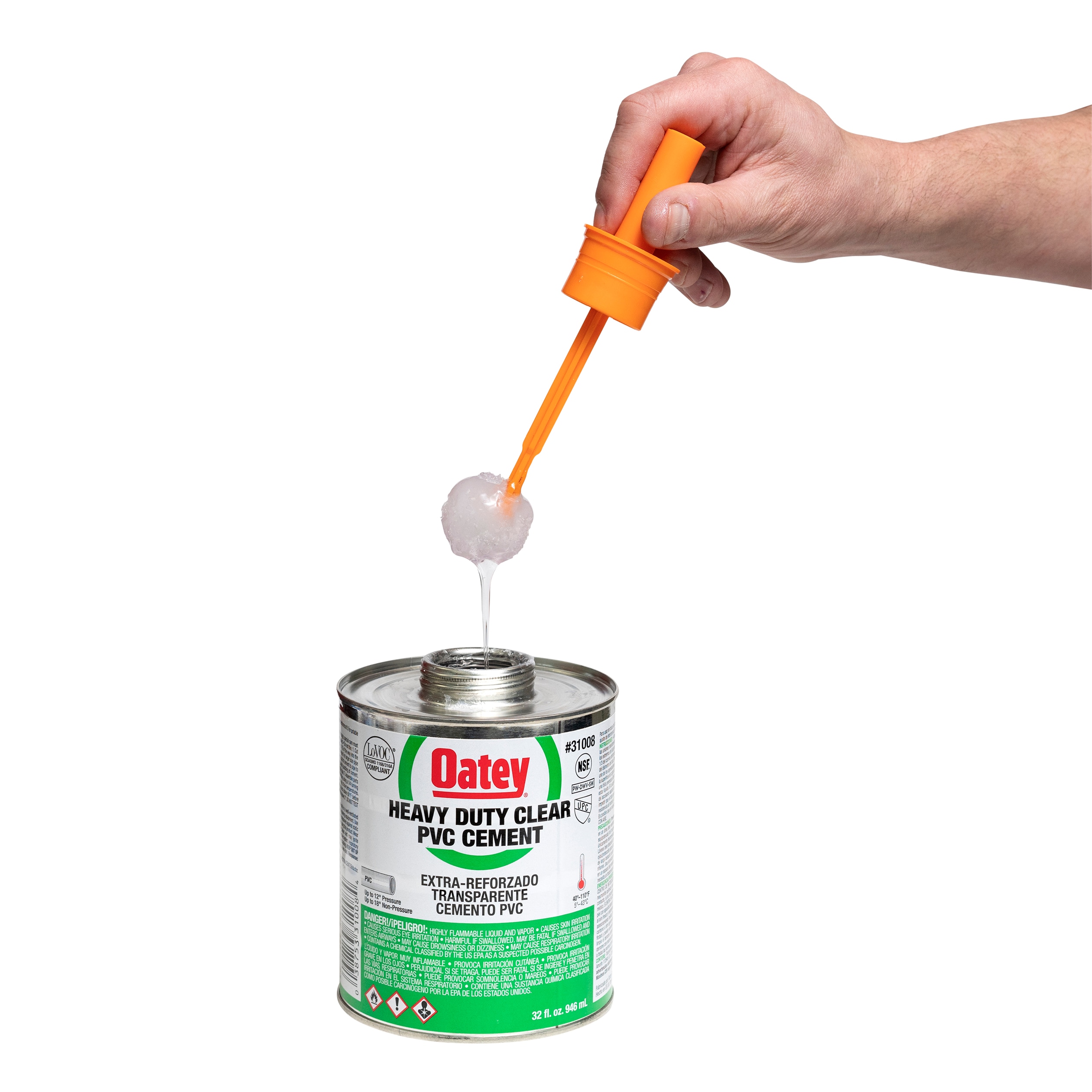 Cemento todo uso y imprimador ajustable Dauber naranja de Oatey