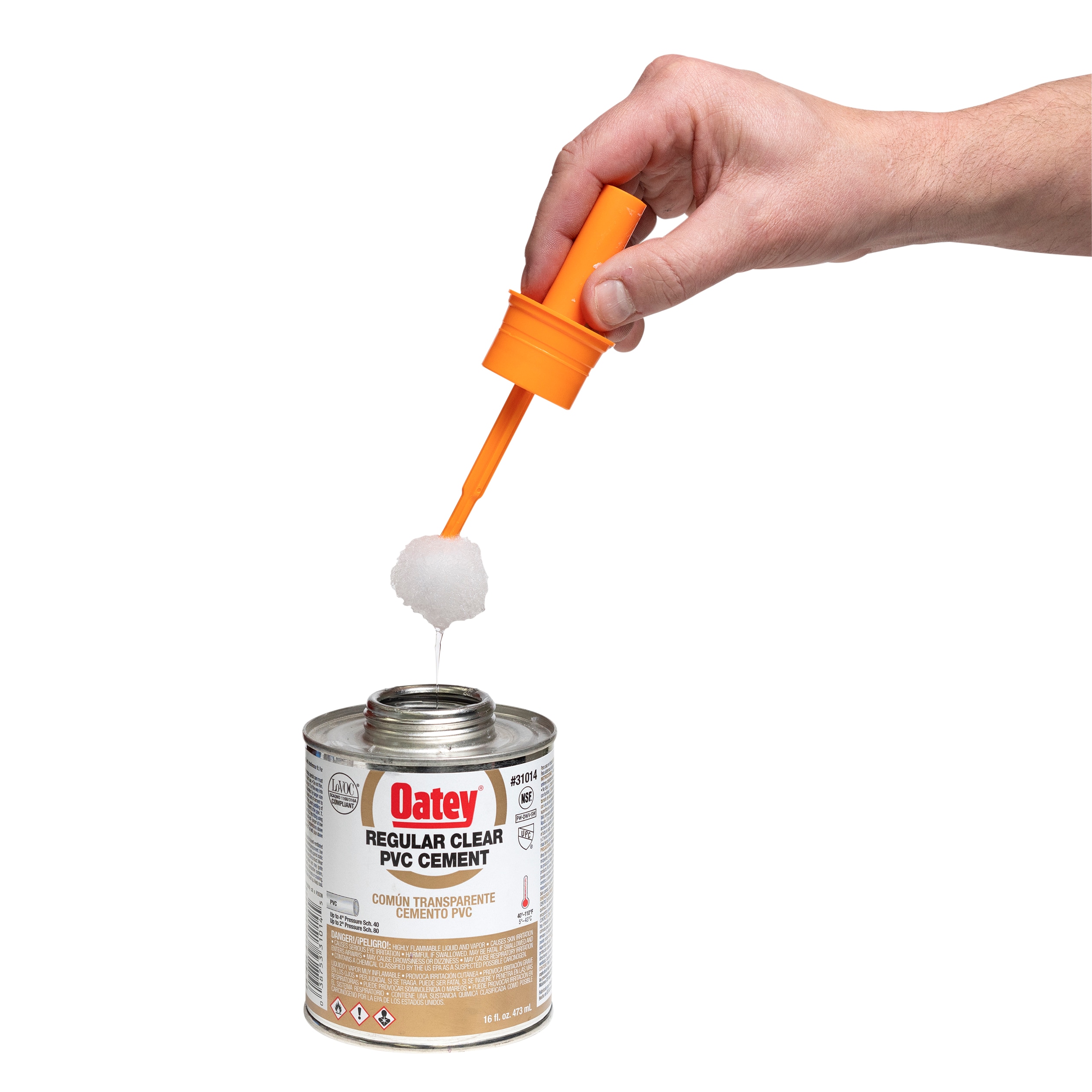 Cemento todo uso y imprimador ajustable Dauber naranja de Oatey