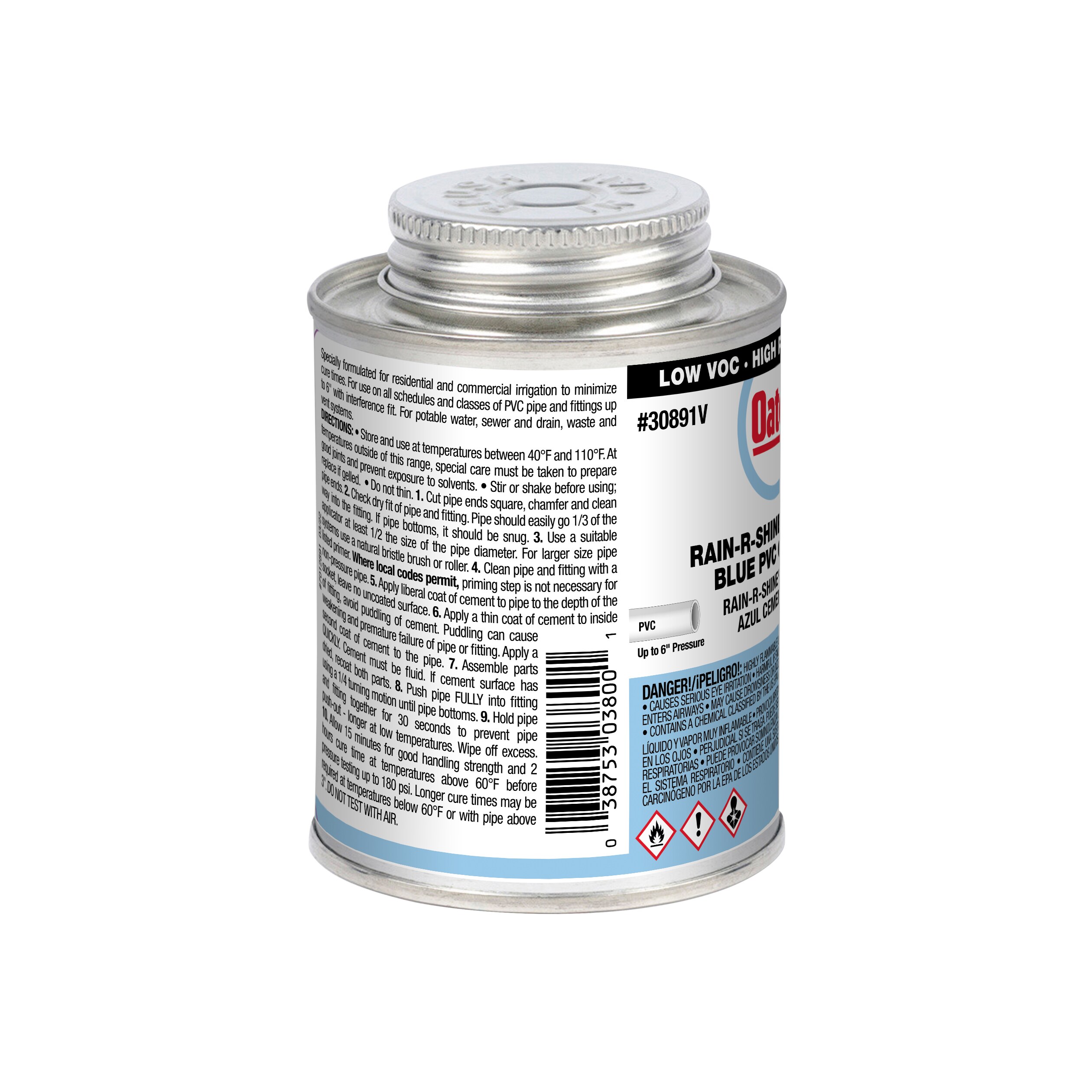 Cemento PVC Azul Oatey Rain-R-Shine de 8 onzas 30891LV