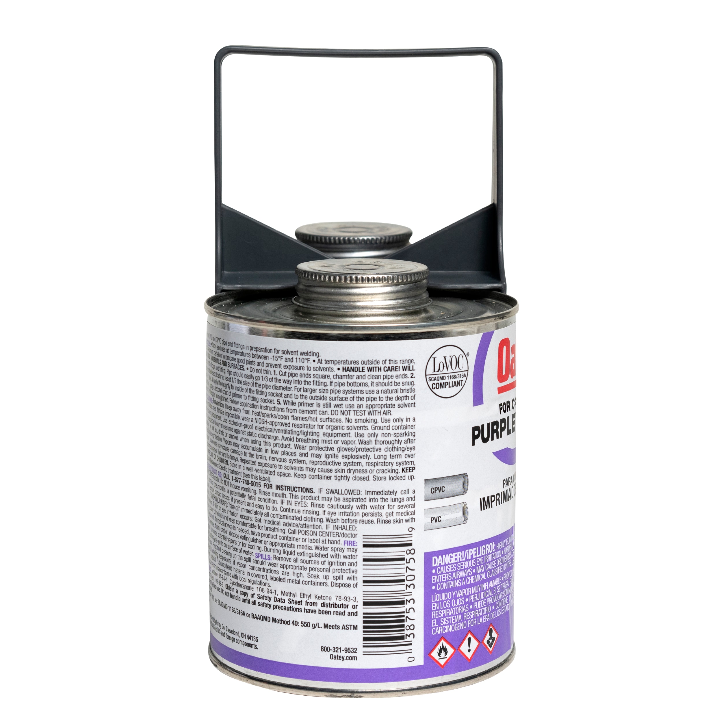 Soporte para bote de cemento Oatey 32 onzas líquidas gris Cemento multiusos y primer 31250L