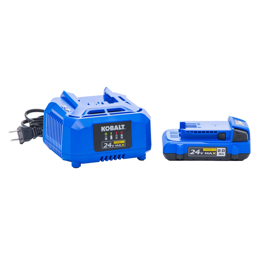 Cortadora multipropósito de PVC PEX de 2-3/8 pulgadas Kobalt 24v 24 voltios con batería inalámbrica de 2 Ah, incluye cargador KPC 2024A-03