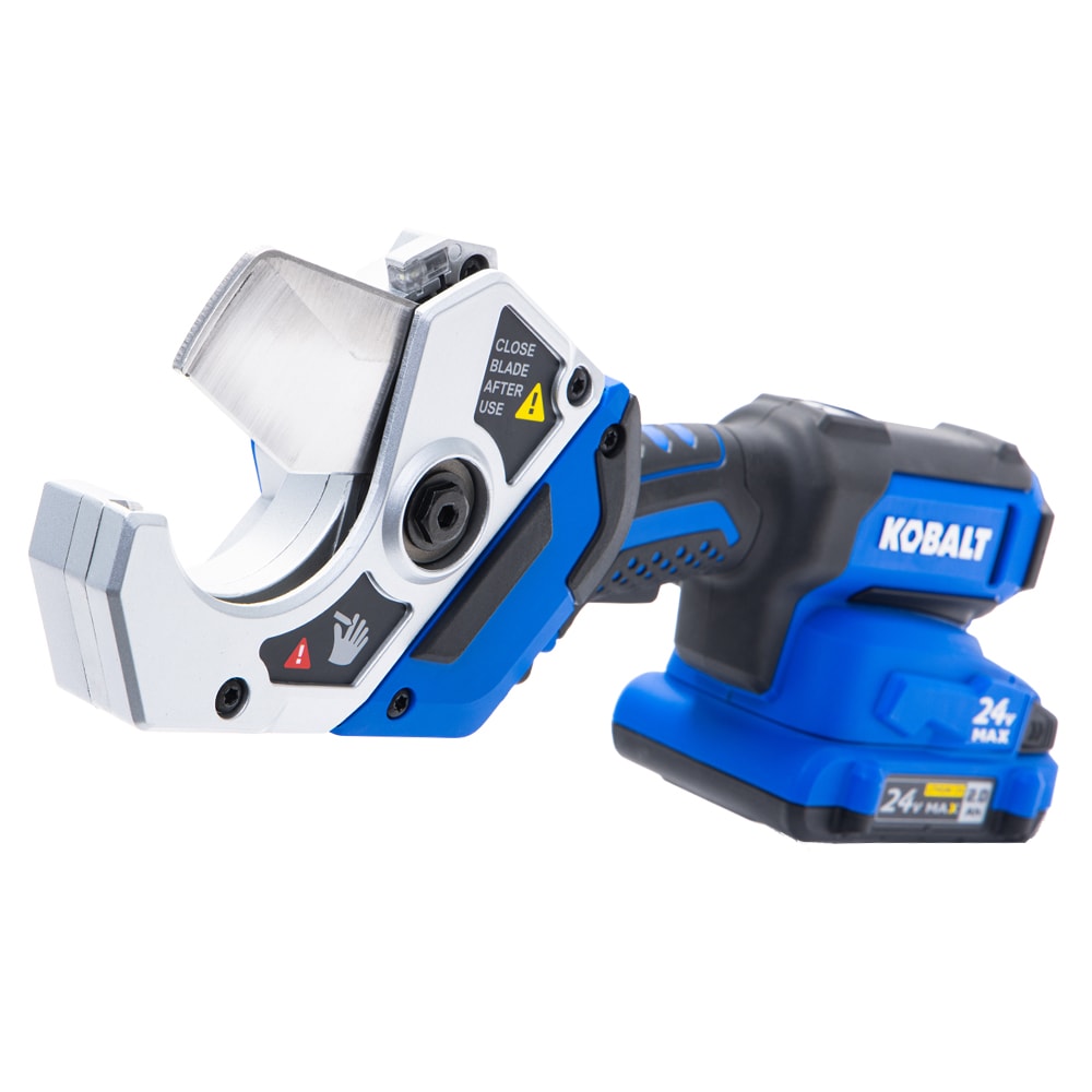 Cortadora multipropósito de PVC PEX de 2-3/8 pulgadas Kobalt 24v 24 voltios con batería inalámbrica de 2 Ah, incluye cargador KPC 2024A-03