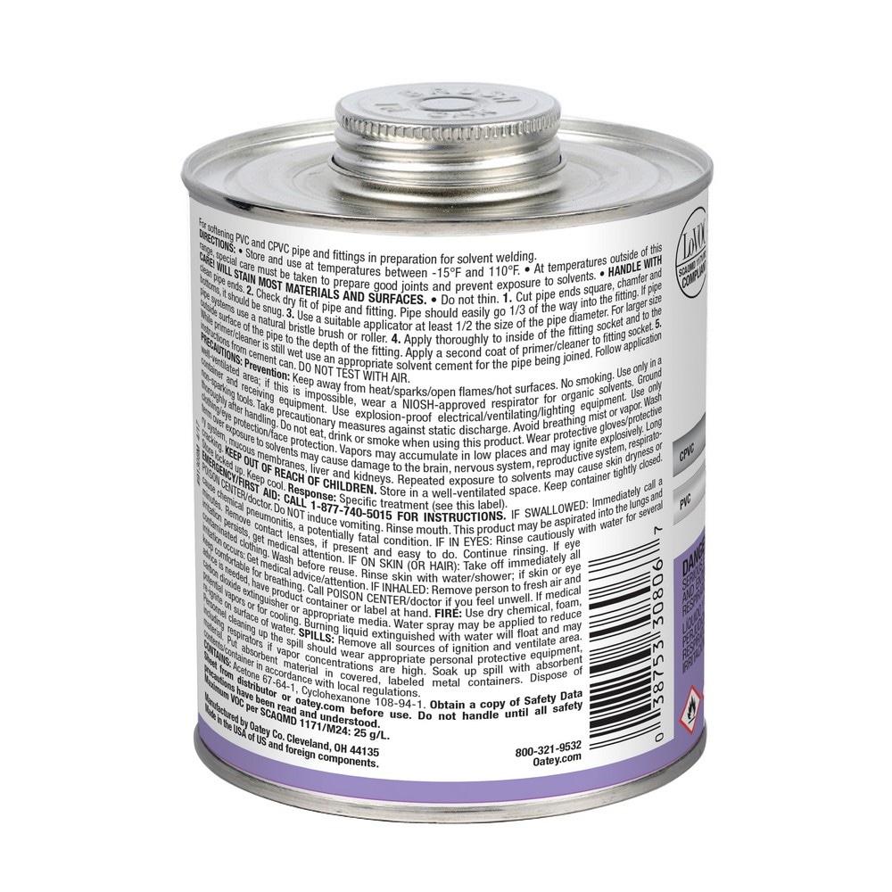 Imprimador Morado de CPVC y PVC de 32 onzas, modelo 30758L