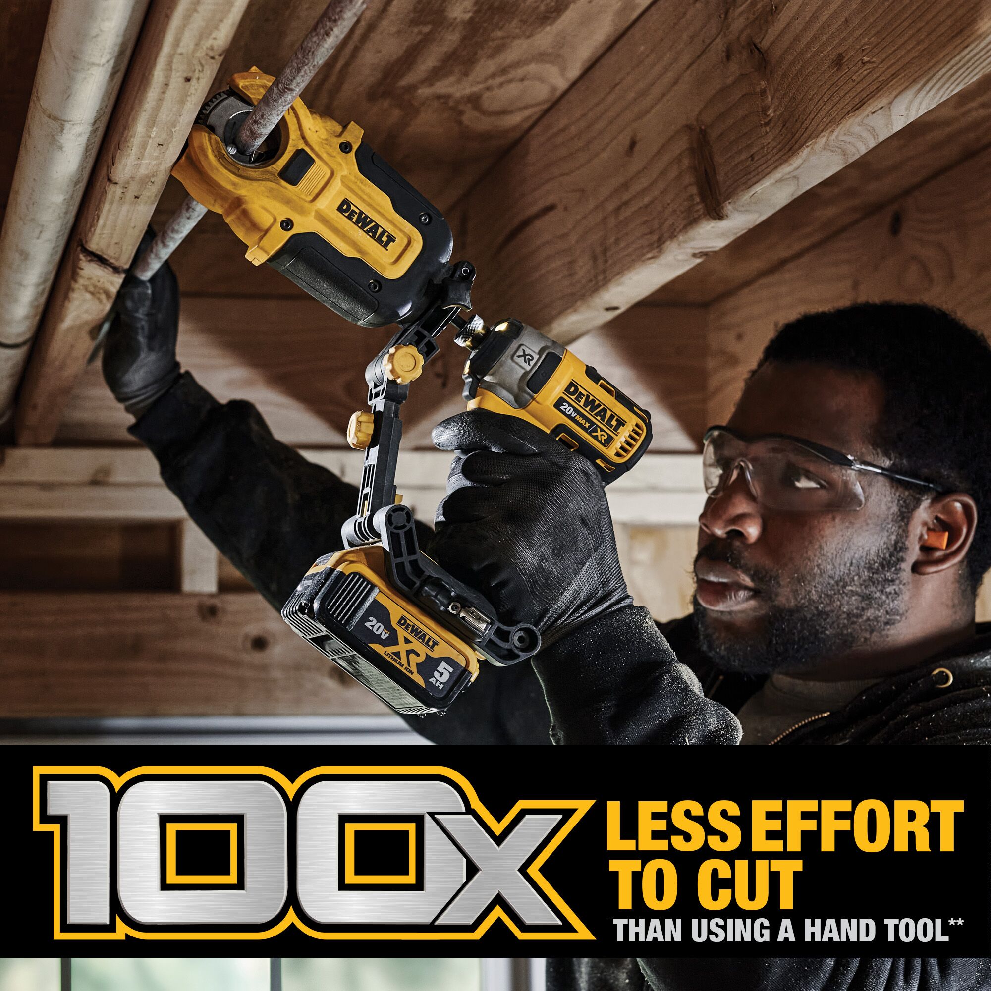 Adaptador cortador de tubos de cobre de 1/2 a 1 pulgada para impacto DEWALT DWACPRIR.