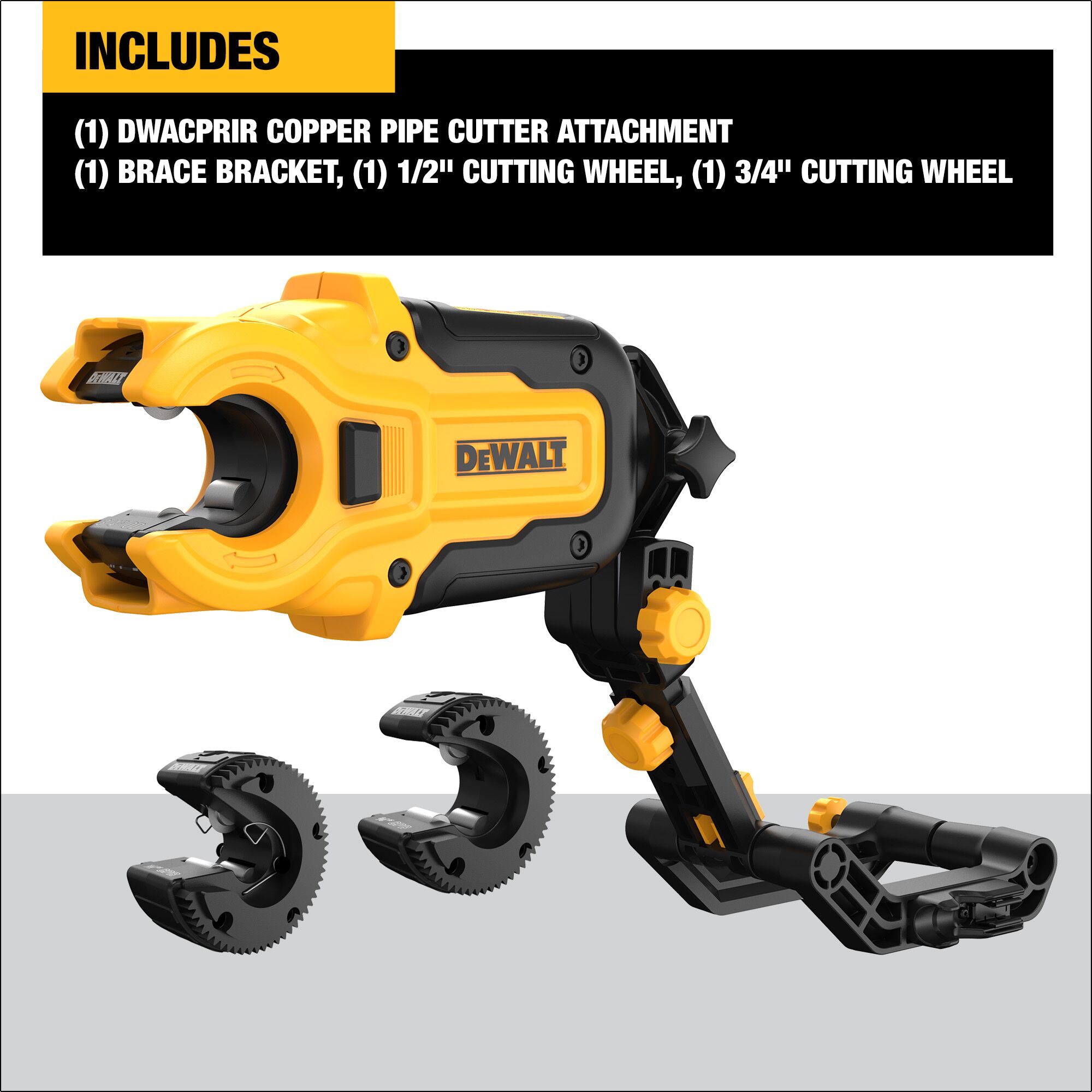 Adaptador cortador de tubos de cobre de 1/2 a 1 pulgada para impacto DEWALT DWACPRIR.