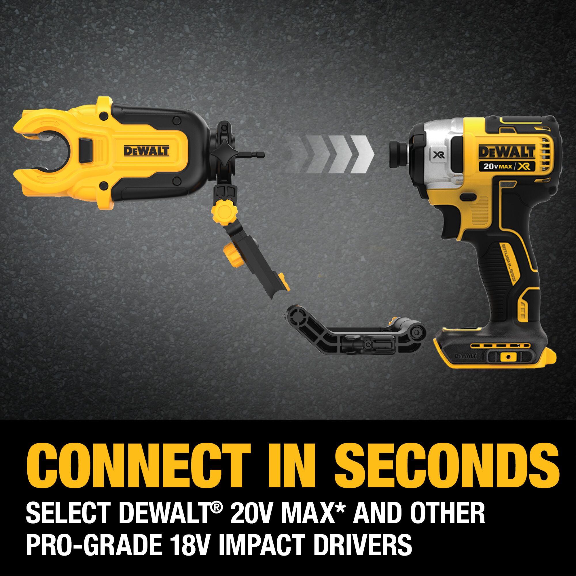 Adaptador cortador de tubos de cobre de 1/2 a 1 pulgada para impacto DEWALT DWACPRIR.