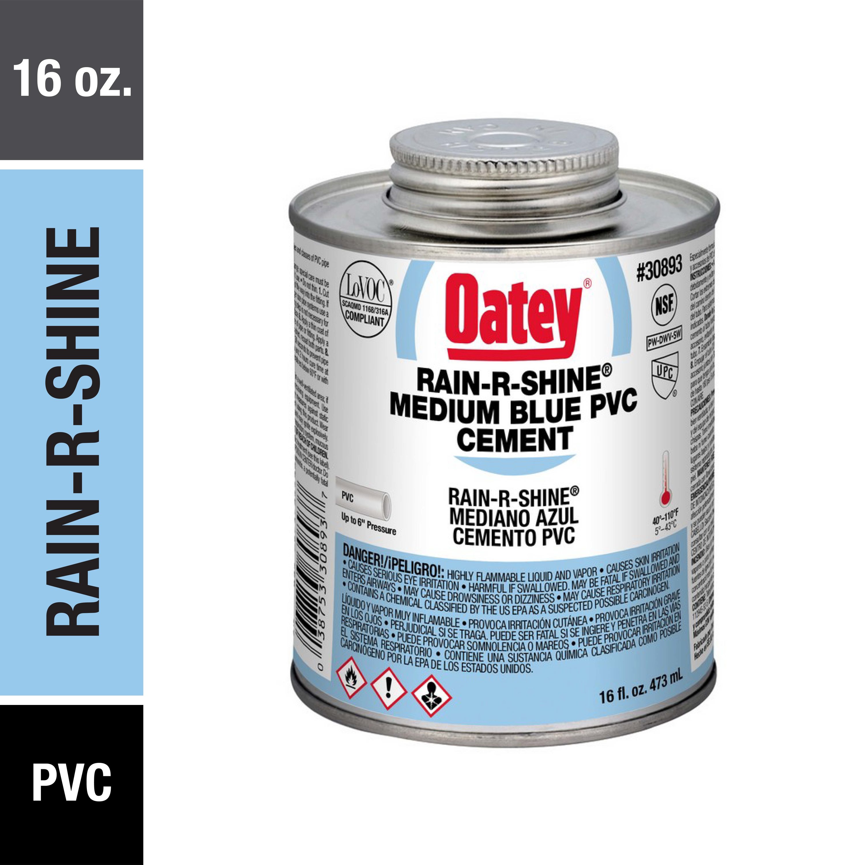Cemento PVC Azul Oatey Rain-R-Shine de 16 onzas 30893L
