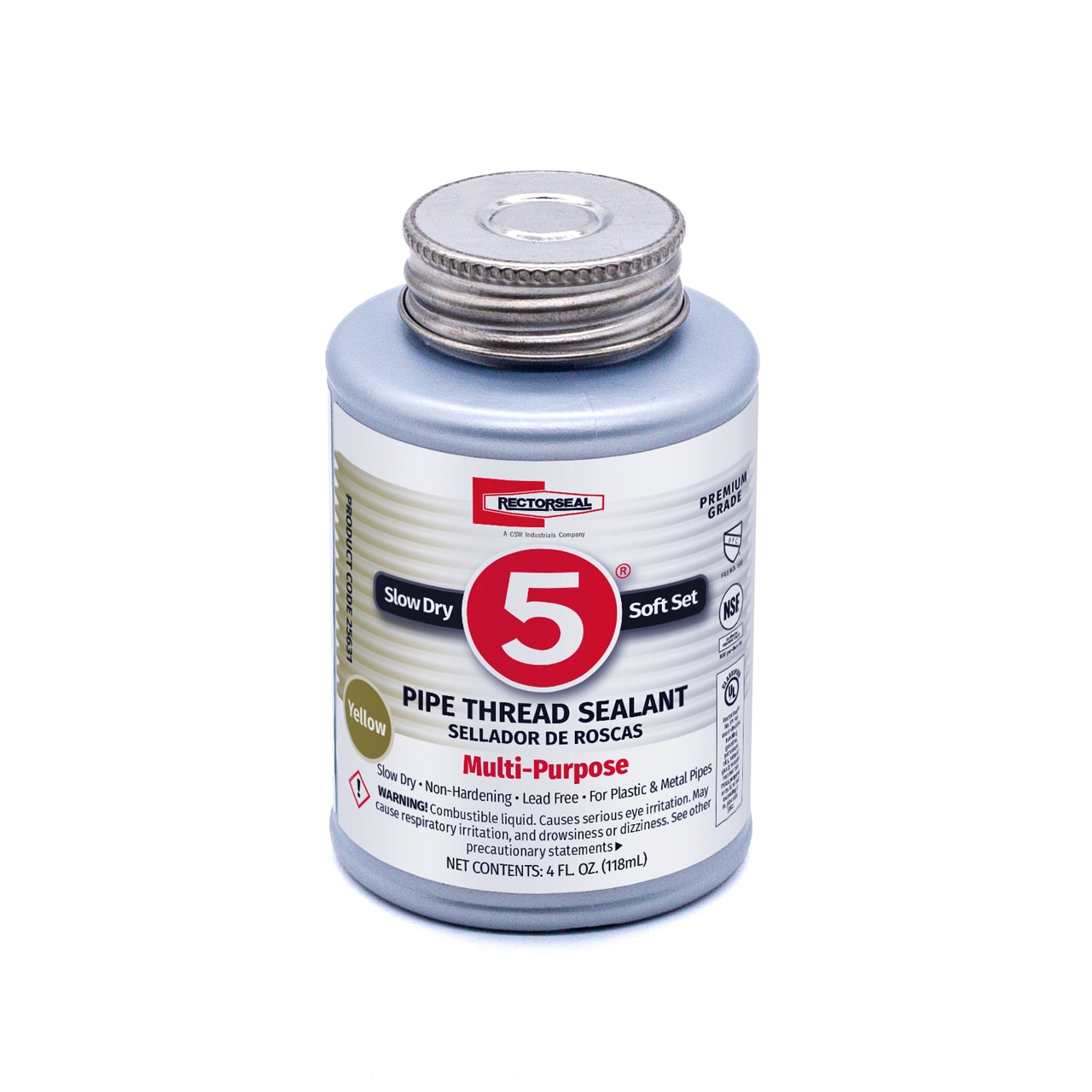 Sellador de Rosca para Tuberías No. 5 de RectorSeal de 4 onzas - 25633