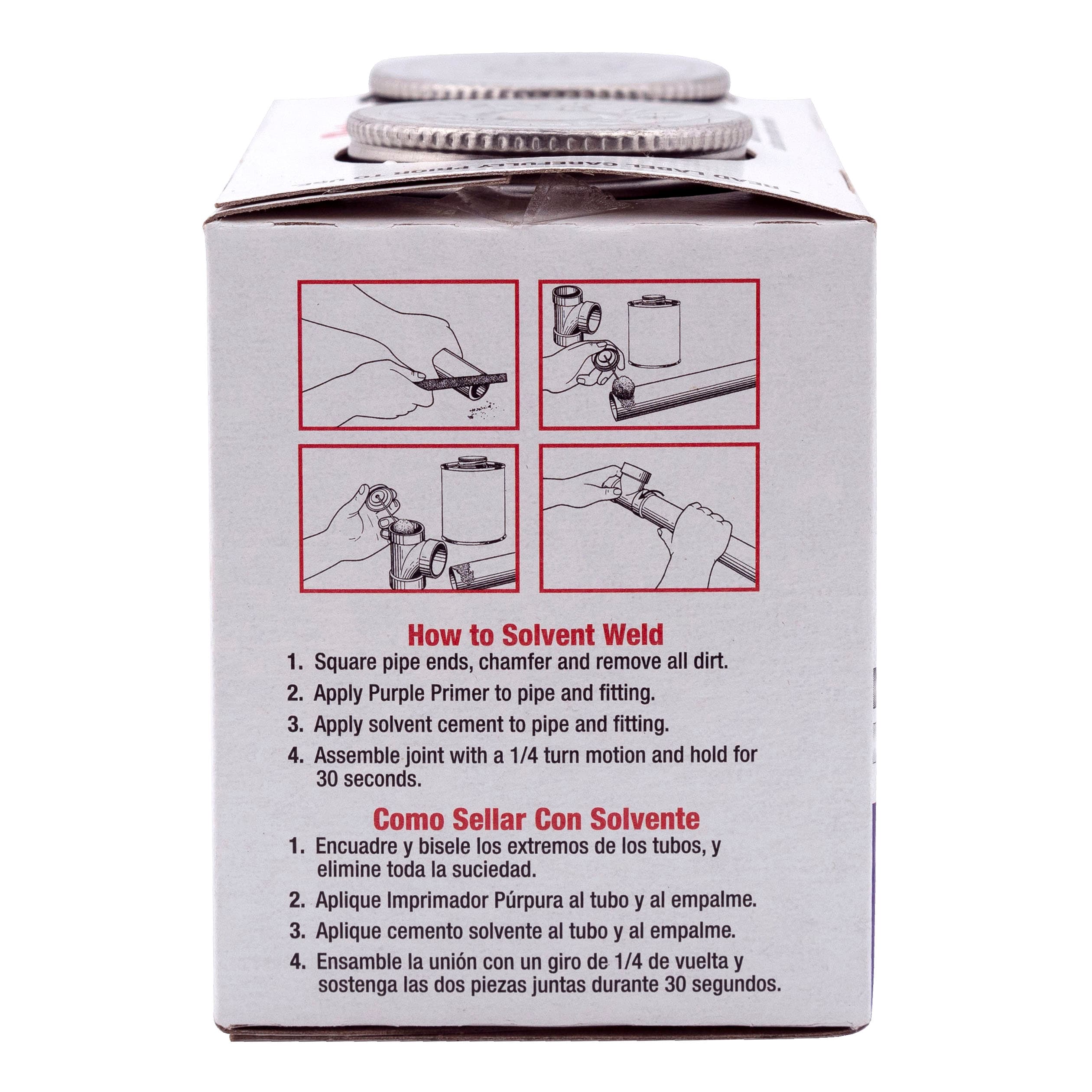 Paquete Práctico Oatey de Cemento y Primer PVC Todo Clima en Presentaciones de 8 onzas Morado y Transparente - 30239L