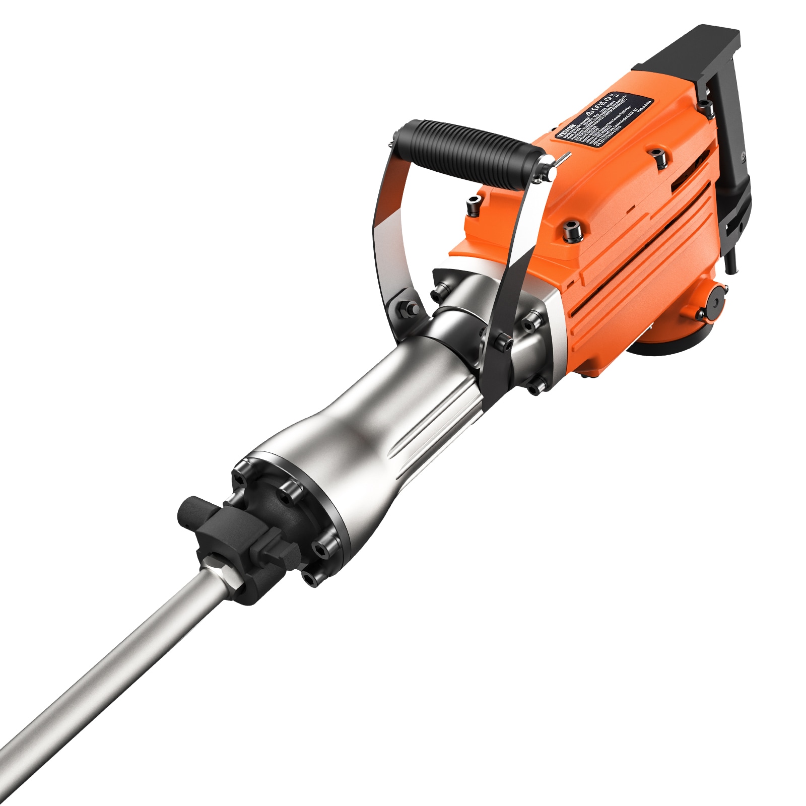 Martillo Demoledor con cable de 110 voltios de 2200 W y 4 puntas tipo cincel a 1400 BPM