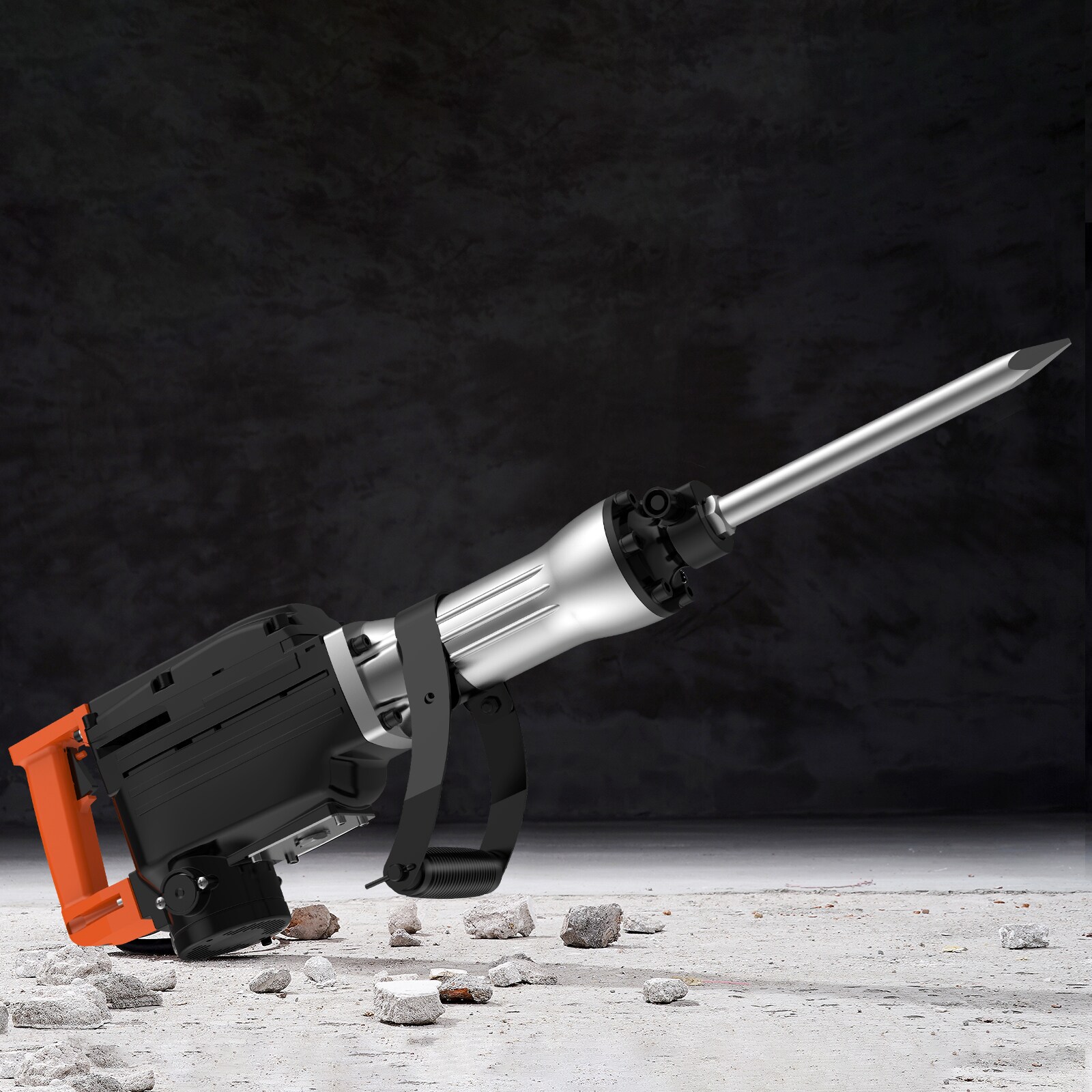 Martillo demoledor con cable de 110 voltios SVOPES 2200 W con 4 puntas cinceladoras a 1350 BPM
