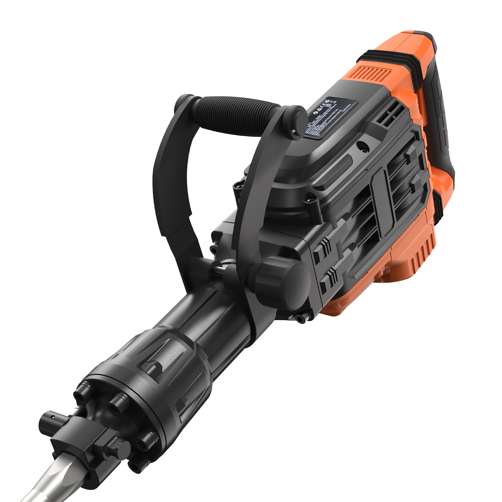 "Martillo demoledor con cable de 110 voltios SVOPES 3500 W, 2 puntas cincel 1900 BPM"