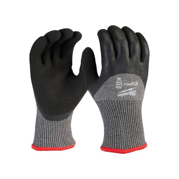 Guantes sumergibles aislados de invierno con nivel de corte 5 de Milwaukee Tool - Pequeño, nivel de corte A5, 13 ga, gris/negro, S (7) - 48-73-7950