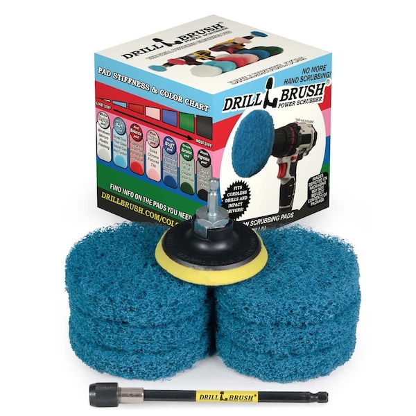 Accesorios de Cocina Drillbrush - Suministros de Limpieza - Cepillo para Taladro - Cepillo Giratorio - P4-6B-3V-5X-QC-DB