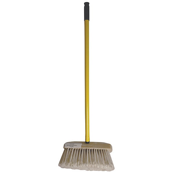 Cepillo para lavado de coches Michigan Brush de 4 1/4 pulgadas de ancho, mango de 31 pulgadas de largo, cerdas de 5 pulgadas de largo, color blanco, de plástico, con revestimiento de acero plisado - SR53303.