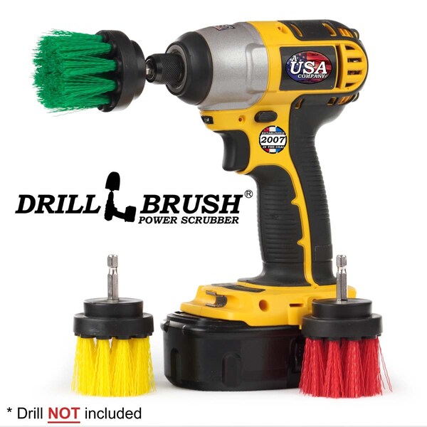 Cepillo Perforador Power Scrubber de Useful Products 5 pulgadas de ancho 5 pulgadas de largo, Variedad - 2IN-L-GRY-QC-DB