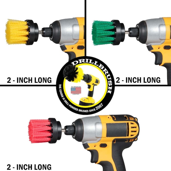 Cepillo Perforador Power Scrubber de Useful Products 5 pulgadas de ancho 5 pulgadas de largo, Variedad - 2IN-L-GRY-QC-DB