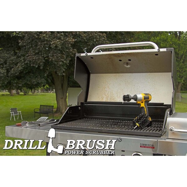 Cepillos de limpieza rotativos ultra rígidos Drillbrush Black, paquete de 2 - K-S-2O-QC-DB