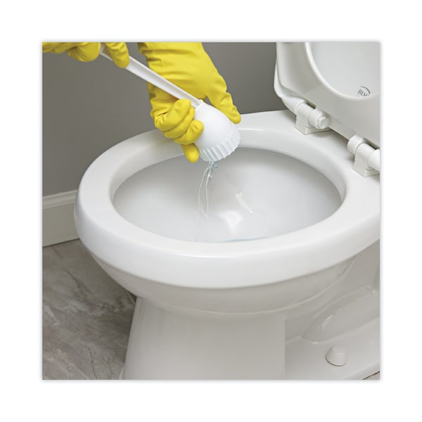 Cepillos para baño Boardwalk, mango de 10 pulgadas de largo, blanco, de plástico, 12 pulgadas de largo en total - BWK00170EA