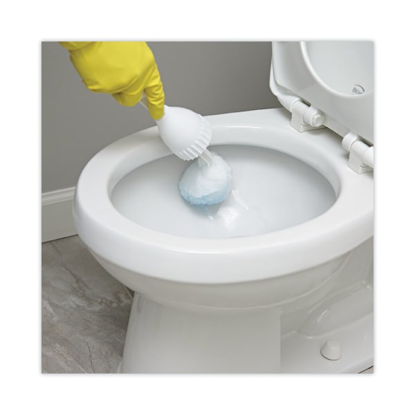 Cepillos para baño Boardwalk, mango de 10 pulgadas de largo, blanco, de plástico, 12 pulgadas de largo en total - BWK00170EA