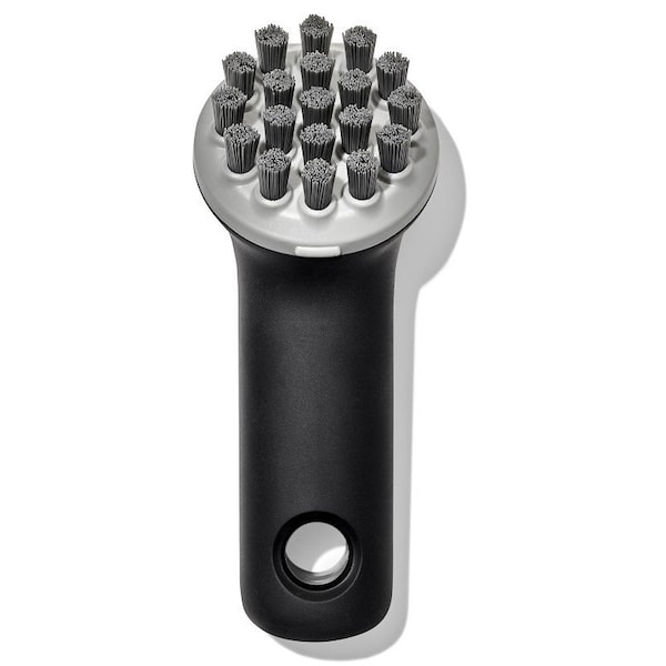 Cepillo Oxo International Good Grips, 5 pulgadas de longitud total, acabado en hierro fundido, mango antideslizante, mango de plástico, mango gris - 12375200