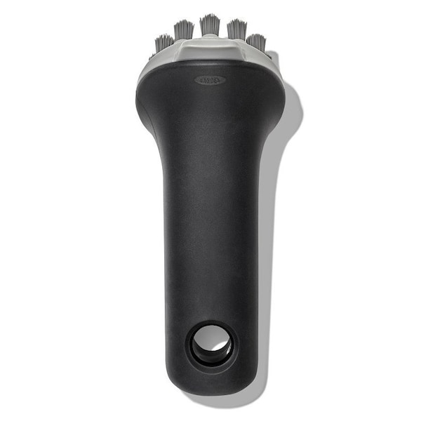 Cepillo Oxo International Good Grips, 5 pulgadas de longitud total, acabado en hierro fundido, mango antideslizante, mango de plástico, mango gris - 12375200
