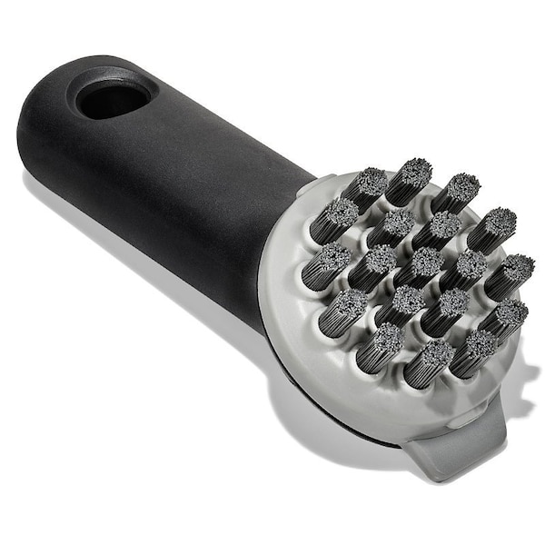 Cepillo Oxo International Good Grips, 5 pulgadas de longitud total, acabado en hierro fundido, mango antideslizante, mango de plástico, mango gris - 12375200