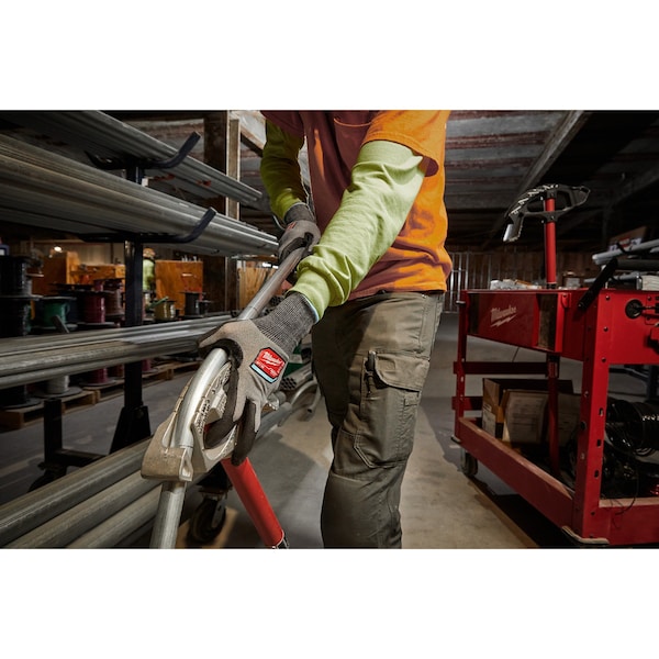 Guantes Milwaukee Tool con nivel de corte 2 de alta destreza con recubrimiento de poliuretano - S, nivel de corte A2, calibre 18, color gris, talla S (7) - 48-73-8720