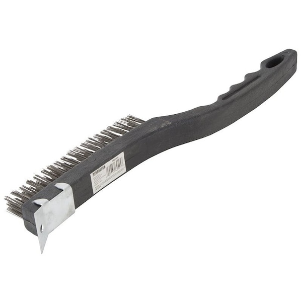 Cepillo de Alambre Prosource con Raspador, Recorte de 1-3/8 pulgadas, Cerdas Metálicas, Cepillo de 5/8 de pulgada de Ancho, Longitud Total de 13-1/2 pulgadas - SJ3133-S