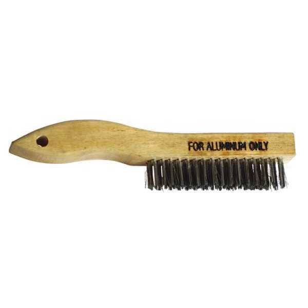 Cepillo de limpieza de alambre para herramientas Keysco Tools, 10", Acero inoxidable, Mango de 4-3/4" de largo, Cerdas de 5-1/4" de largo, Madera - 77699