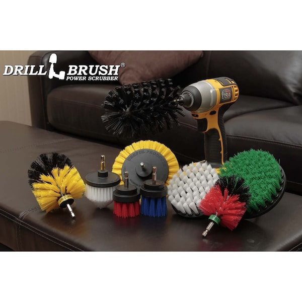 Cepillo de Taladro Power Scrubber de Useful Products 5 pulgadas de ancho 8 pulgadas de largo, Variedad - YEO-G5-W4C-R2M-KJS-B2L-QC-DB