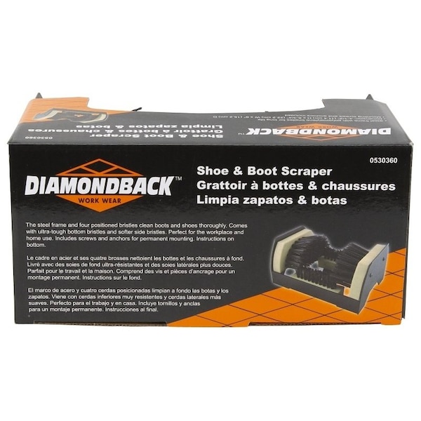 Raspador para zapatos y botas Diamondback ZJ1016 con cerdas de polipropileno - ZJ1016