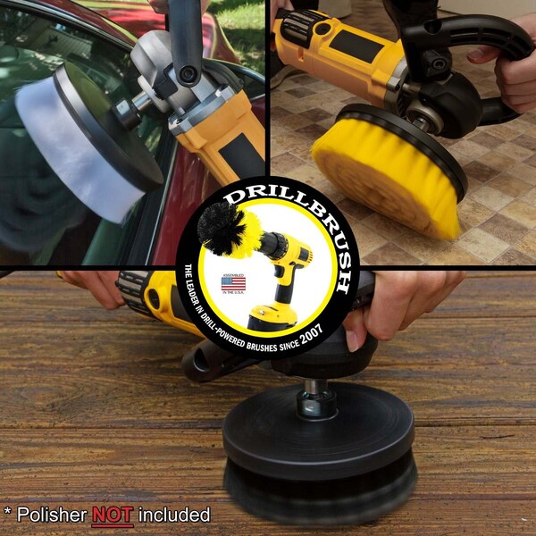 Kit de limpieza de variedad de Drillbrush de 7 pulgadas para pulidora de velocidad variable - 7IN-L-WYK-T-DB