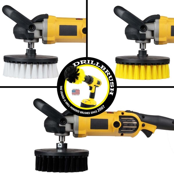 Kit de limpieza de variedad de Drillbrush de 7 pulgadas para pulidora de velocidad variable - 7IN-L-WYK-T-DB
