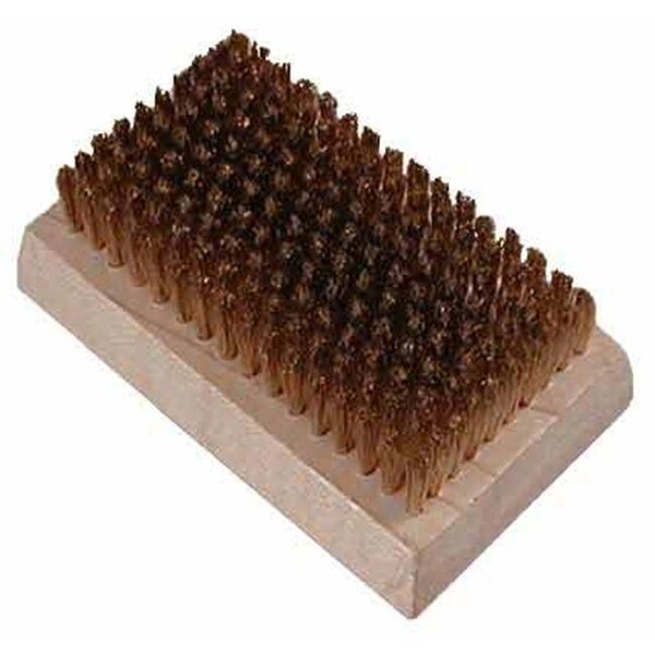 Cepillo de latón Gordon Brush G1308B de 4.25 X 2.50 pulgadas con mango de latón - Paquete de 12 unidades - G1308B