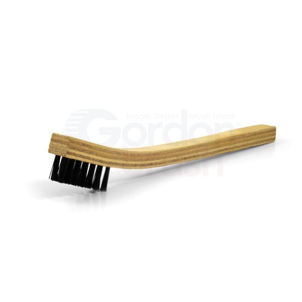 Cepillo para rascar Gordon Brush de 3 x 7 filas de cerdas de nailon de 0.012" y mango de madera contrachapada - 30N-012G-12