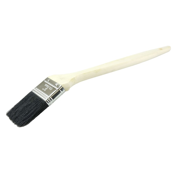 Brocha para Radiador Curva de 2" Weiler, Cerda Negra, Longitud de Cerda de 2-1/4", Mango de Madera - 95502
