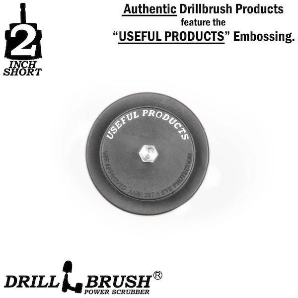Cepillo de limpieza para taladro Drillbrush Power Drill Attachment para limpiar baños - 2IN-LIM-AMARILLO-CORTO-QC