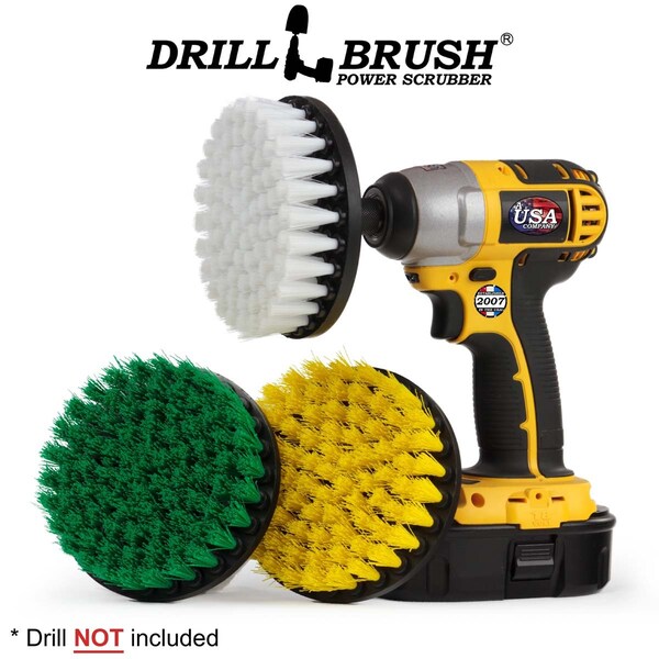 Limpieza del hogar Drillbrush - Herramientas de cocina - Limpiador de ducha - Accesorios de baño - 5IN-S-GWY-QC-DB