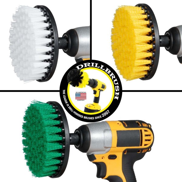 Limpieza del hogar Drillbrush - Herramientas de cocina - Limpiador de ducha - Accesorios de baño - 5IN-S-GWY-QC-DB