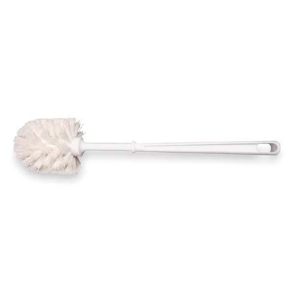 Cepillo de baño correccional Tough Guy, mango de 12 pulgadas de largo, cepillo de 3 pulgadas de largo, color blanco, de plástico, 15 pulgadas de largo en total - 1NFG8