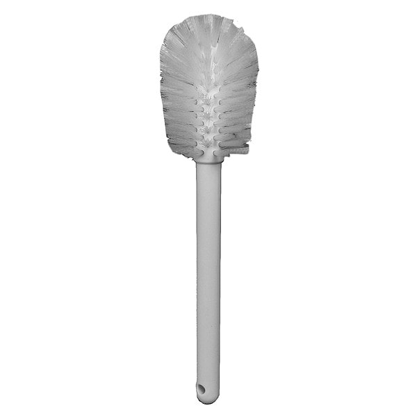 Cepillo para botellas Tough Guy, Blanco, Mediano, PET, 11 3/4" L - 814LZ8