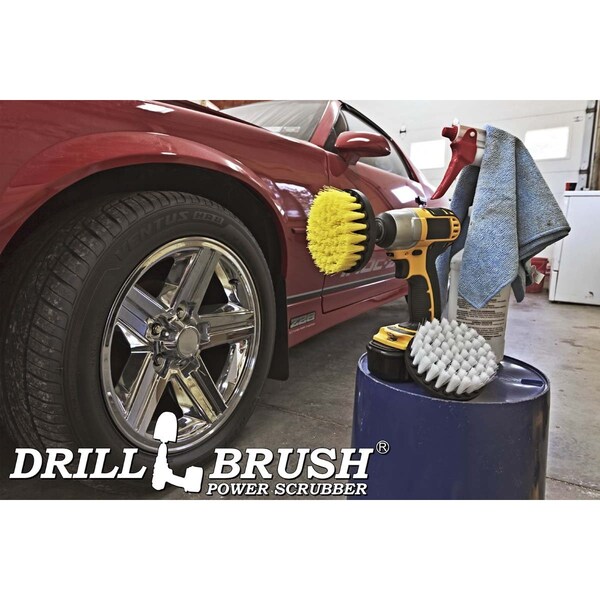 Cepillo para Taladro Drillbrush - Accesorios de Baño - Cortina de Baño - Tapete de Baño - 4IN-S-WY-QC-DB