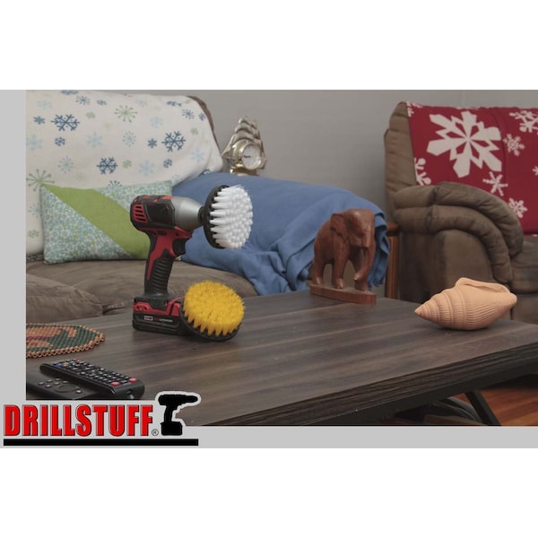 Accesorios para Baño Drillstuff - Productos de Limpieza - Cepillo de Taladro - Puerta de Ducha - 4IN-S-WY-QC-DS