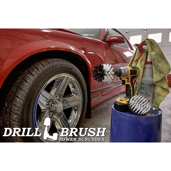 Suministros de limpieza Drillbrush - Cepillos giratorios para barcos y embarcaciones - Kayak - W-S-4O-QC-DB