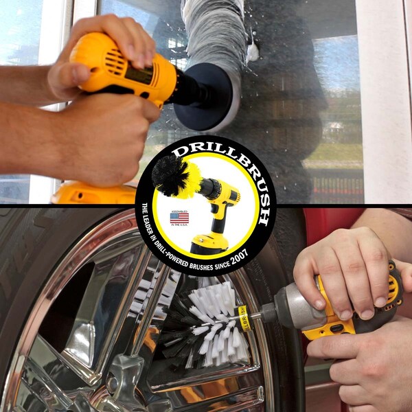 Suministros de limpieza Drillbrush - Cepillos giratorios para barcos y embarcaciones - Kayak - W-S-4O-QC-DB
