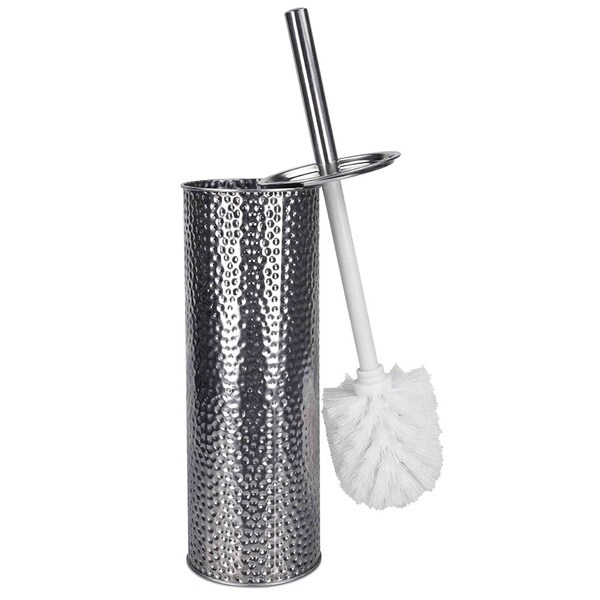 Portaescobillas de acero inoxidable martillado Home Basics - TB41271