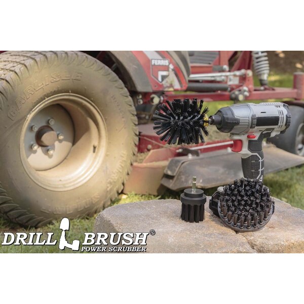 Cepillo eléctrico para taladro Drill Brush Power Scrubber de Useful Products 5 pulgadas de ancho 5 pulgadas de largo, color negro - K-4OS-2L-QC-DB