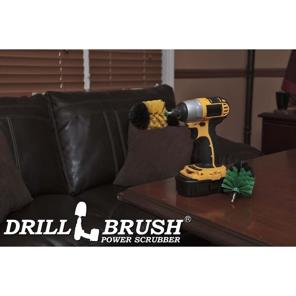 Cepillo de Taladro Power Scrubber de Useful Products 4 pulgadas de ancho 4 pulgadas de largo, Variedad - M-S-GY-QC-DB